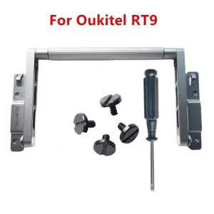 Oukitel RT9 태블릿 PC 스탠드 홀더의 새로운 원본 금속 백 나사 수리 교체가있는 휴대용 지원