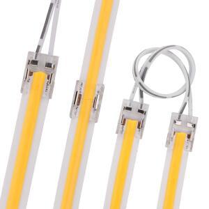 COB 2835 5050 DIM RGB CCT LED 스트립 조명 IP20 단일 듀얼 엔드 커넥터에 대 한 5pcs 투명 솔더리스