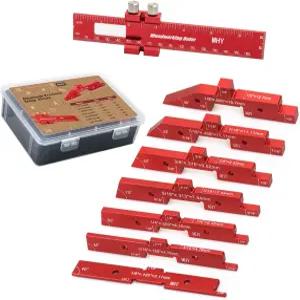 목공용 MHY 8 PC 6061-T651 알루미늄 테이블 세팅 블록 마크 및 내구성 있는 보관 케이스가 높이 깊이 각도