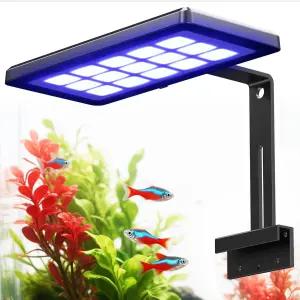 ZEONVE LED 수족관 조명 어항 식물용 클립 12-29인치 풀 스펙트럼 38W RGBW 타이머가 있는 24/7