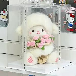 장미꽃다발 양 인형 선물 생일 여자친구