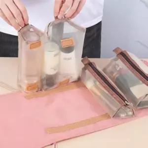 여행용 메쉬 파우치 화장품 메이크업 목욕 용품 정리 가방 가방파우치 미니파우치