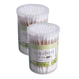 [룽스_62]원통 면봉 회오리형 귀이개 100EA X 10P(7611)-O