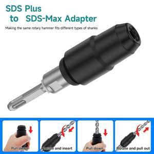 SDS-Plus에서 SDS-Max로 변환 어댑터 로터리 해머용 탄소강 충격 저항 원형 샹크 노동 절약형