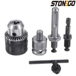 STONEGO 2 사이즈 1 세트  2-13mm  1.5-10mm  드릴 척  어댑터  3/8-24UNF  임팩트 렌치  전기 도구 변경