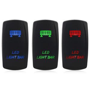 LED 라이트 바 토글 로커 스위치 12V24V SPST ON-OFF 5 핀 블루레드그린 자동차 보트 트럭용 범용