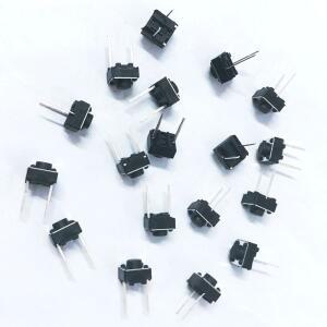 100PCS 촉각 푸시 버튼 스위치 6x6x4.3 5 6 7mm 4.3mm DIP-2 키 마이크로 6x6x5 6mm 2P 0.5A 12V