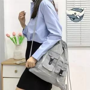 다기능 메쉬 포켓 백팩 조절형 캐주얼 가방 패션백팩 여성용백팩 데일리백팩 여대생백팩