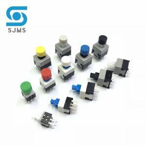 10PCS 촉감 푸시 버튼 스위치 자동 잠금 5.8x5.8MM 7x7MM 8x8MM 8.5x8.5MM 리셋 마이크로  A16 택트 캡