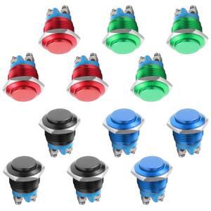 2510Pcs 방수 IP67 16mm 라운드 금속 스위치 셀프 리셋 ON-OFF 순간 푸시 버튼