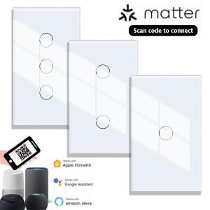 Matter Alexa 스마트 스위치 Google 앱 필요 없음 스마트 제어 스캔 QR 코드로 터치 라이트 연결