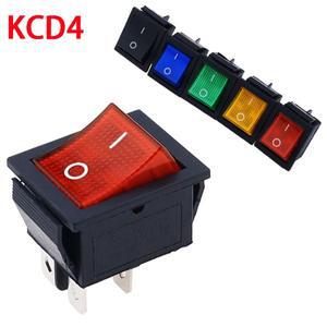 KCD4 로커 스위치 ON-OFF 2 4 핀 조명 전원  전기 장비 16A 250VAC 20A