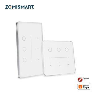 Zemismart Zigbee EU US 조광기 조명 스위치 3 Gang With Neutral Interruptor Tuya Alexa Google Home Sma