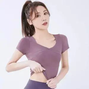 여성 헬스 브라 요가 운동 상의 런닝 스포츠 내장 캡