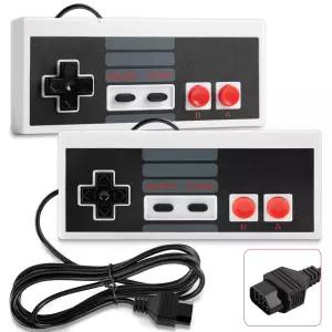 NES 8비트 엔터테인먼트 시스템용 XiQiDianr 클래식 컨트롤러 콘솔 컨트롤 패드 2팩