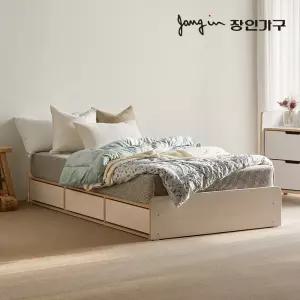 원더 고무나무원목 3서랍 수납침대 SS 프레임