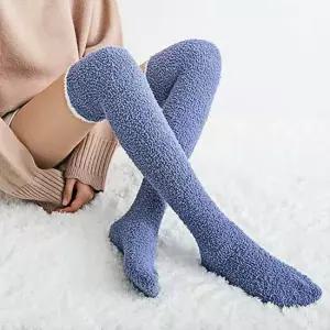 무압박 수면양말 롱 배색 밤샘