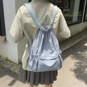 나일론 여자 가벼운 백팩 대학생 직장인 가방 블루 여성백팩