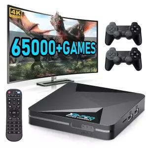 킨한크 레트로 게임 콘솔 슈퍼 X2 프로 내장 65000 이상 비디오 안드로이드 90/에뮤엘렉 46 S905X2 칩 4K
