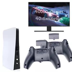 무선 레트로 게임 콘솔 플러그 앤 플레이 비디오 4k40000 이상 28GB 내장 40 에뮬레이터 24G 컨트롤러