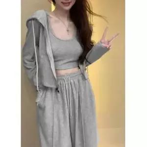 EAMT 가을 원피스 여성용 커 긴팔세트 스리피스 키가 보이는 세트 레포츠 다계 EUNG3