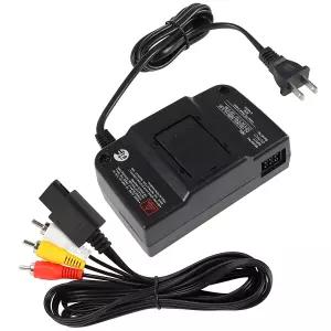 N64 케이블 및 전원 코드 복합 비디오 교체용 AC 어댑터가 포함된 공급 장치 Nintendo 외장 TV 화면