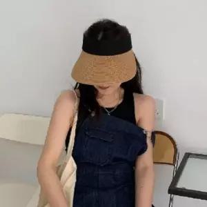 햇빛차단 썬캡 모자 여름 네추럴 챙 긴