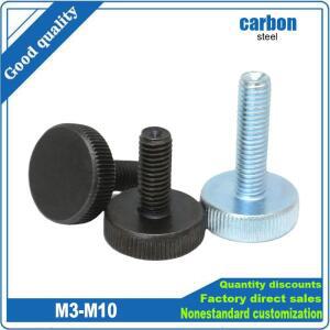 110pcs M3 M4 M5 M6 M8 M10 GB835 널링 플랫 헤드 손 엄지 나사 커튼 벽 유리 볼트 조정 도구 없음 DIN653