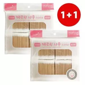 [룽스_62]위생면봉 400P 순면 귀이개 일회용면봉 대용량