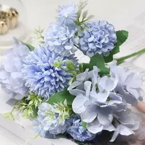수국 조화 실크플라워 졸업식꽃다발