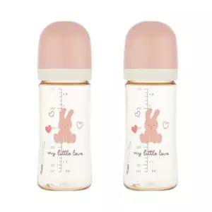 에디슨 아기 수유 젖병 젖꼭지 M 세트 250ml 핑크 BNS