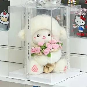 장미꽃다발 양 인형 선물 생일 여자친구