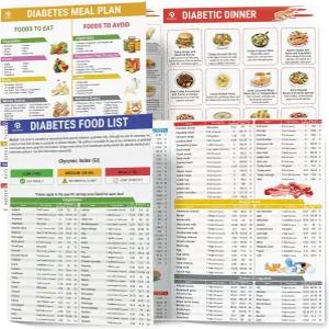 포카존 2Pcs 식품 목록 및 식사 플래너 적층 제1형 환자를 위한 차트 전 단계 초보자를 한 식단 가이드
