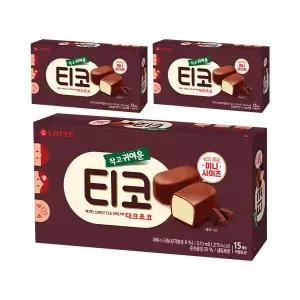 [5/22출고][슈팅냉동] 롯데웰푸드 티코 다크초코 510ml, 3개
