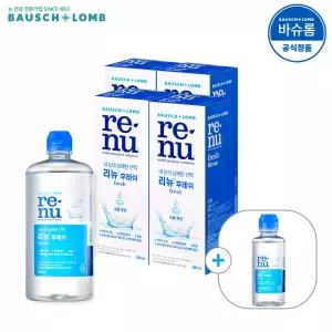 [공식] 바슈롬 리뉴 후레쉬 렌즈세척액 500ml x4개 (+120ml)