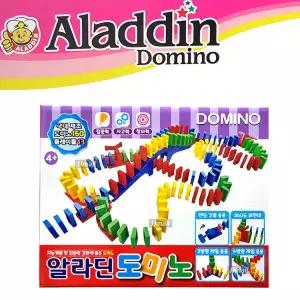 알라딘 도미노게임 도미노 보드게임 125pcs 203pcs 완구 장난감 블록 쌓기 가족 과학 제이제이몰