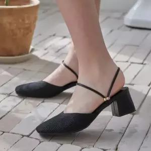 [분홍코끼리](쫀득몰드창) 발라드 니트 슬링백 블로퍼(4cm/6cm)