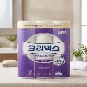 크리넥스 순수소프트 30m 30롤 x 1개