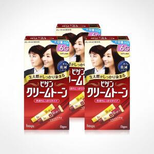[너만아는잡화점]비겐크림톤 염색약 대용량 60g 염모제 자연갈색 6G x 3개