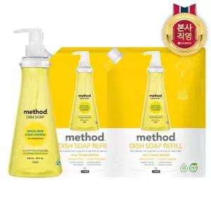 메소드 주방세제 레몬민트 532ml + 리필 1L x 2개