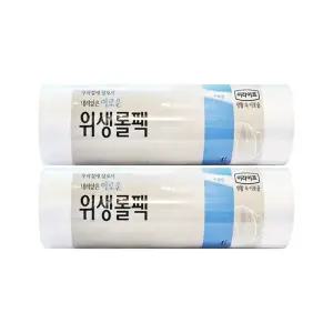롯데 일회용 위생 롤백 비닐 롤팩 중형 25 x 35 x 500매 알뜰형 x 2개