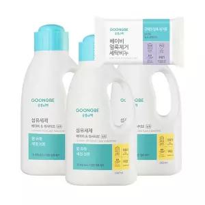 [궁중비책] 섬유세제 용기 1500ml x3개 + 얼룩제거 세탁비누 1개