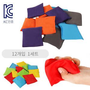 KC인증 콩주머니 12개 세트 컬러 빈백 오재미 던지기