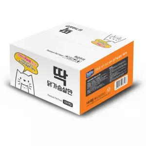 테비 딱 닭가슴살만 20g x 100개 대용량 닭가슴살