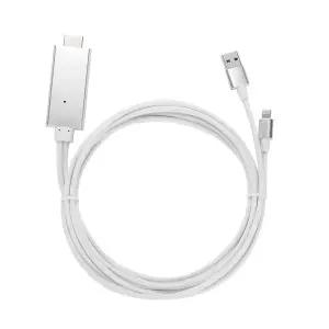 [엠지솔루션](이지넷) 아이폰 아이패드 TV연결 화면복제 스크린 미러링 HDMI 케이블 2M NEXT 820A