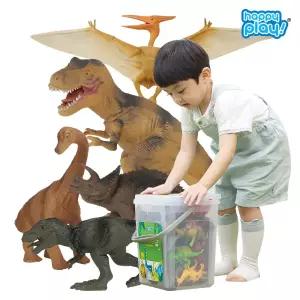 해피플레이 유아 역할놀이 교구 장난감 다이노월드 공룡 피규어 50pcs