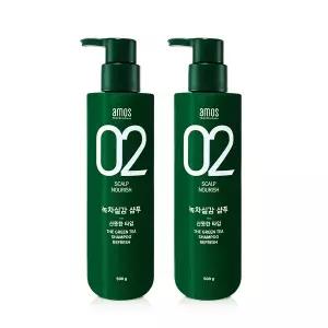 아모스 녹차실감 샴푸 지성용 500g 1+1