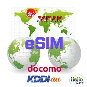 일본 이심 5GB 데이터 eSIM  3일 5일 7일 10GB 7일 10일 도코모 KDDI 유심 여행 e심