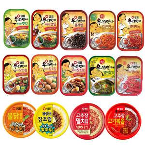 샘표 반찬통조림 우리엄마 메추리.깻잎.쇠고기장조림