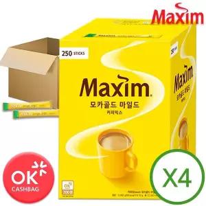 [동서식품]맥심 모카골드 마일드 커피믹스 250T X4개 (1박스) /일반용or선물세트 랜덤발송